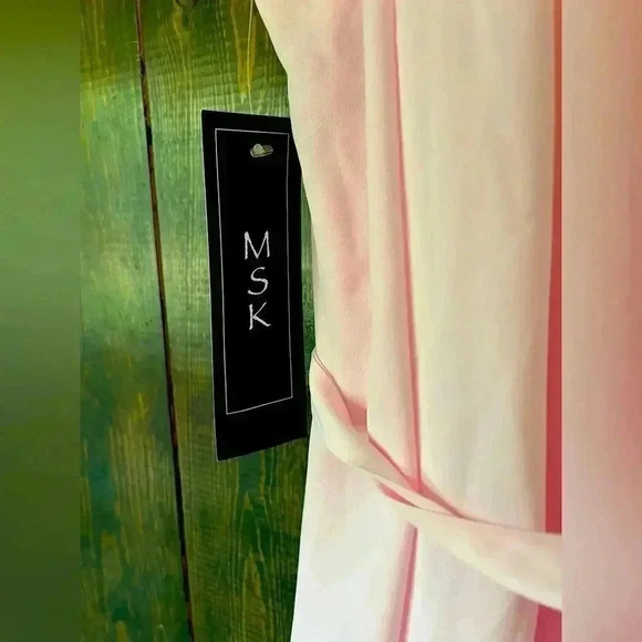 Elegant Pink‎ Sleeveless Ruffle Dress Cotton Candy Summer Party Cocktail L E2 - Picture 4 of 8